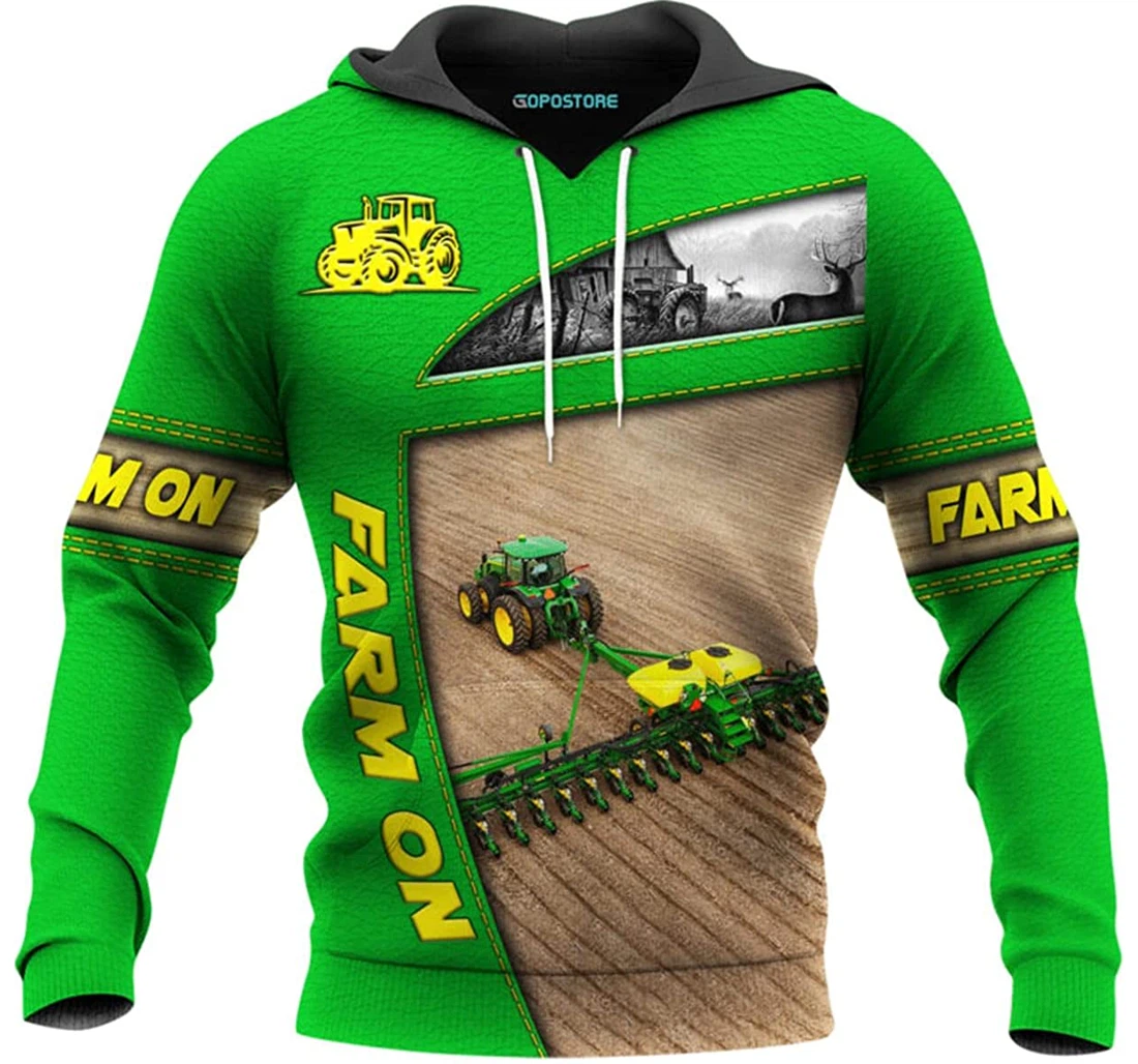 Love Tractor Shirts Fleece Short - 3D Printed Pullover Hoodie