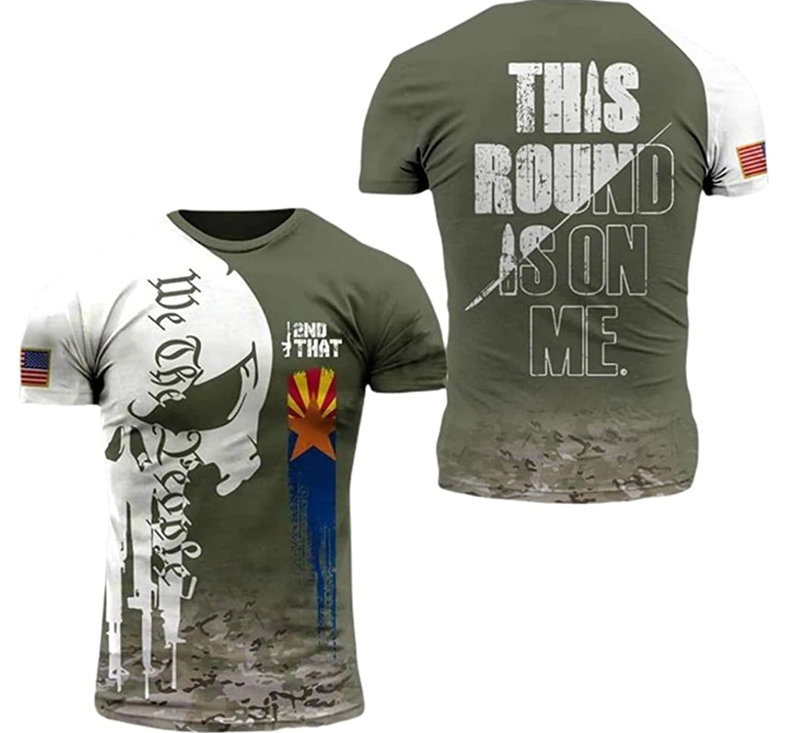 Arizona Patriots This Round Is On Me Unisex Included - 3D Printed T-shirt