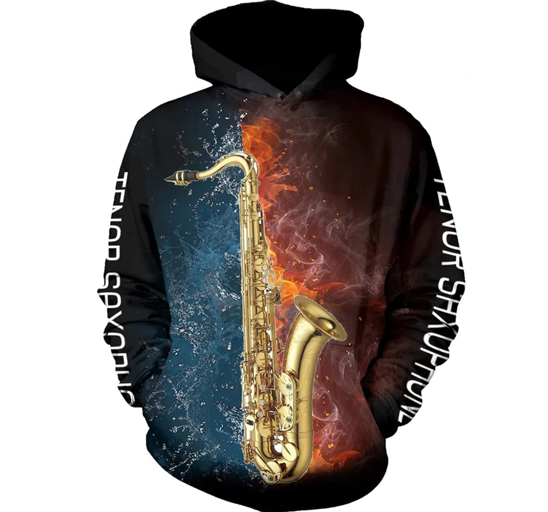 Tenor Saxophone - 3D Printed Pullover Hoodie