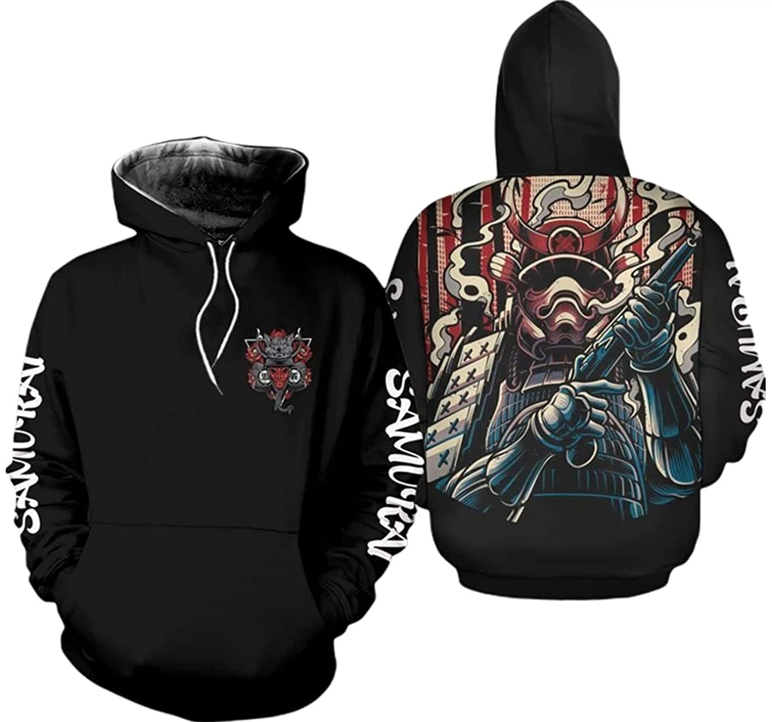 Samurai Art - 3D Printed Pullover Hoodie