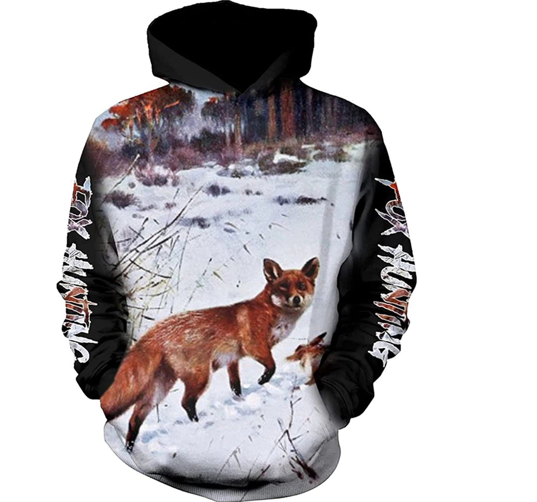 Fox Hunting - 3D Printed Pullover Hoodie