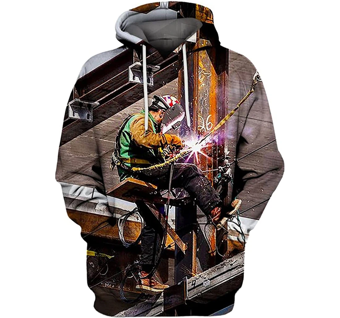 Welding Danger - 3D Printed Pullover Hoodie