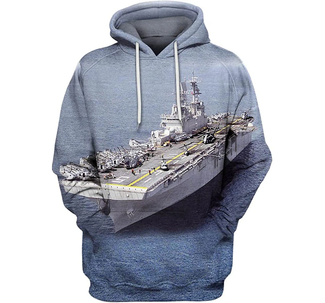 Uss Bataan Lhd-5 - 3D Printed Pullover Hoodie