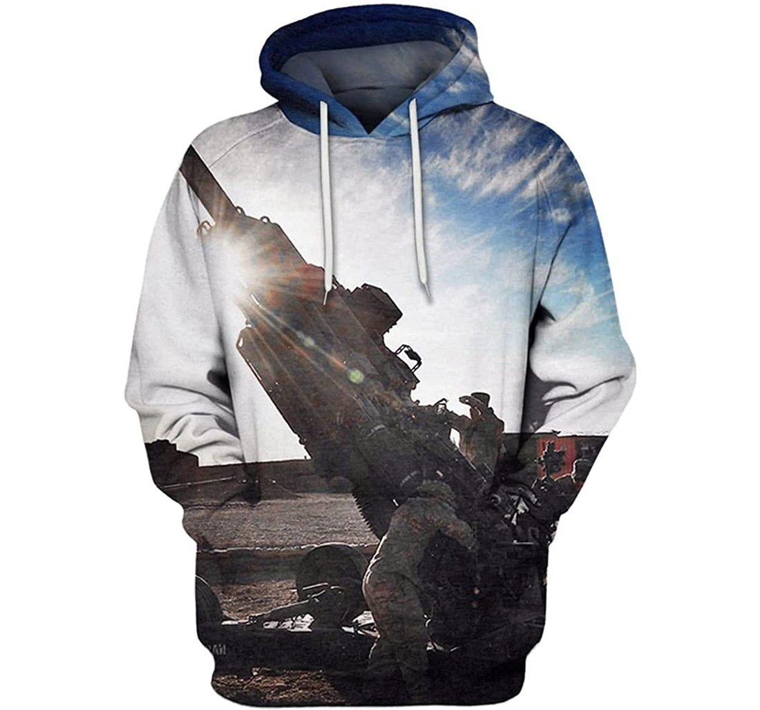 Artilleryman Toward The Sky - 3D Printed Pullover Hoodie