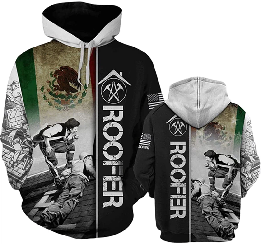 Higozy Mexico Roofer - 3D Printed Pullover Hoodie