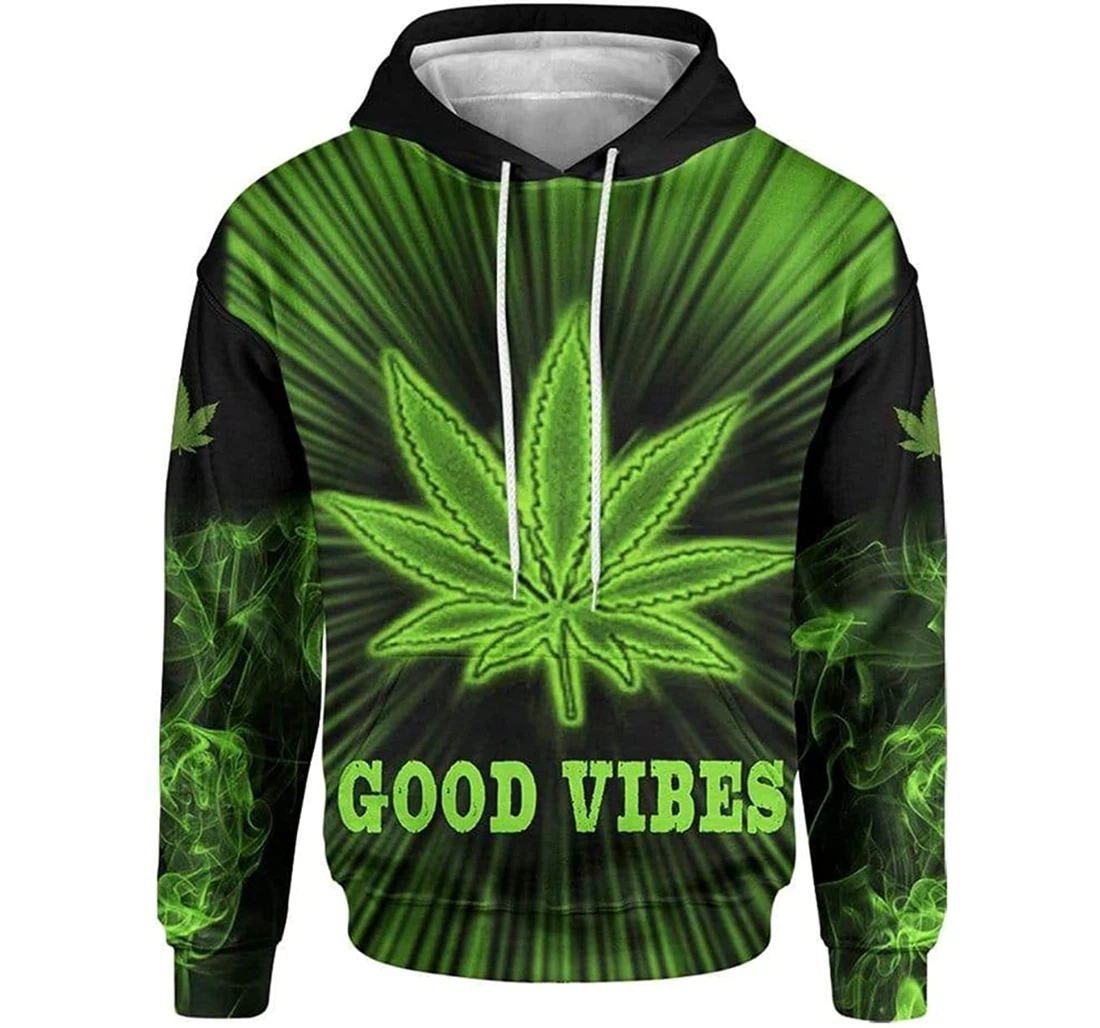 Good Vibes King Weedy - 3D Printed Pullover Hoodie