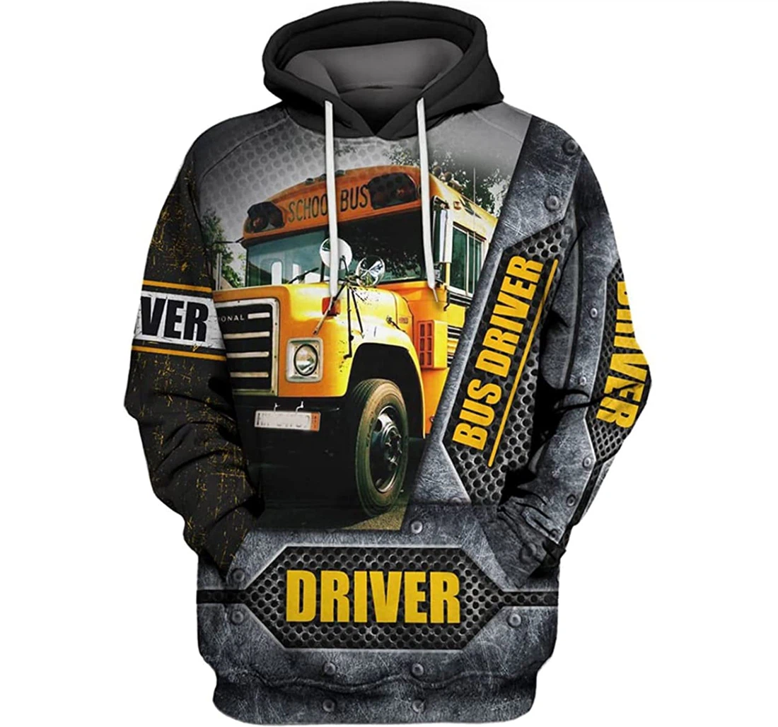 Bus Driver Metal - 3D Printed Pullover Hoodie