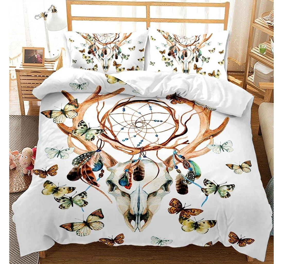 Personalized Bedding Set - Butterfly Dream Catcher Digital Included 1 Ultra Soft Duvet Cover or Quilt and 2 Lightweight Breathe Pillowcases