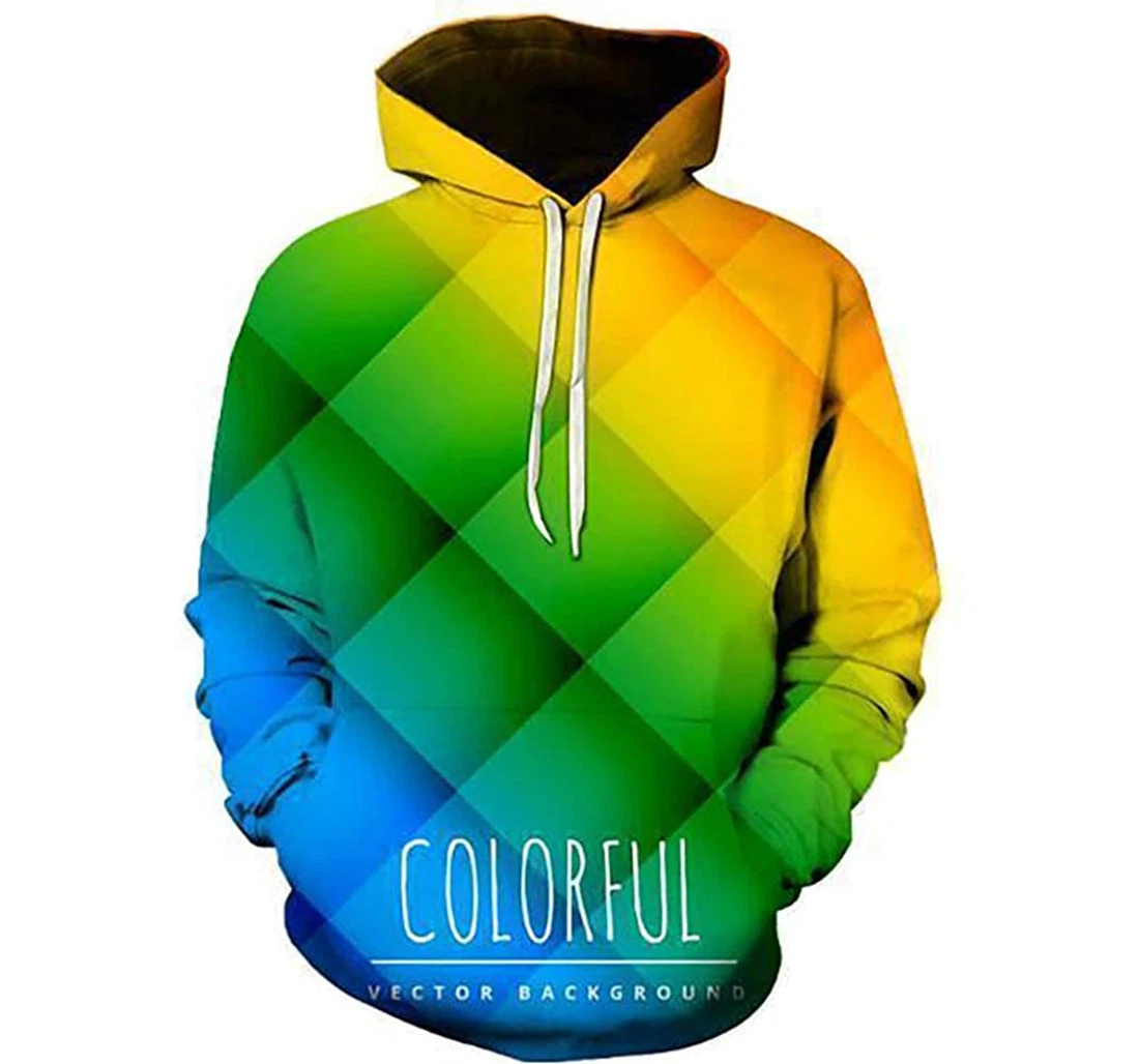 Color Block - 3D Printed Pullover Hoodie