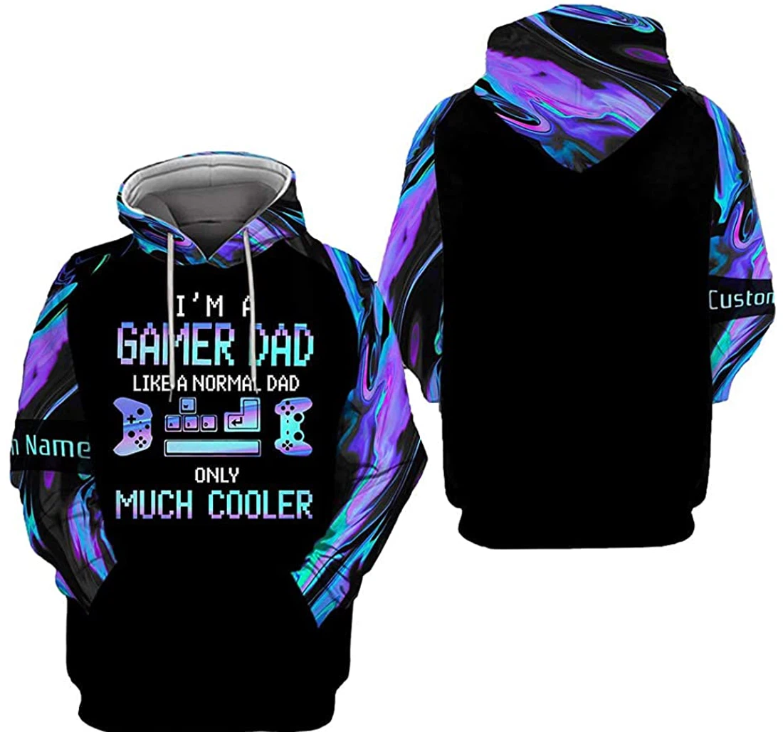Personalized Holographic I'm A Gamer Dad Father's Day - 3D Printed Pullover Hoodie