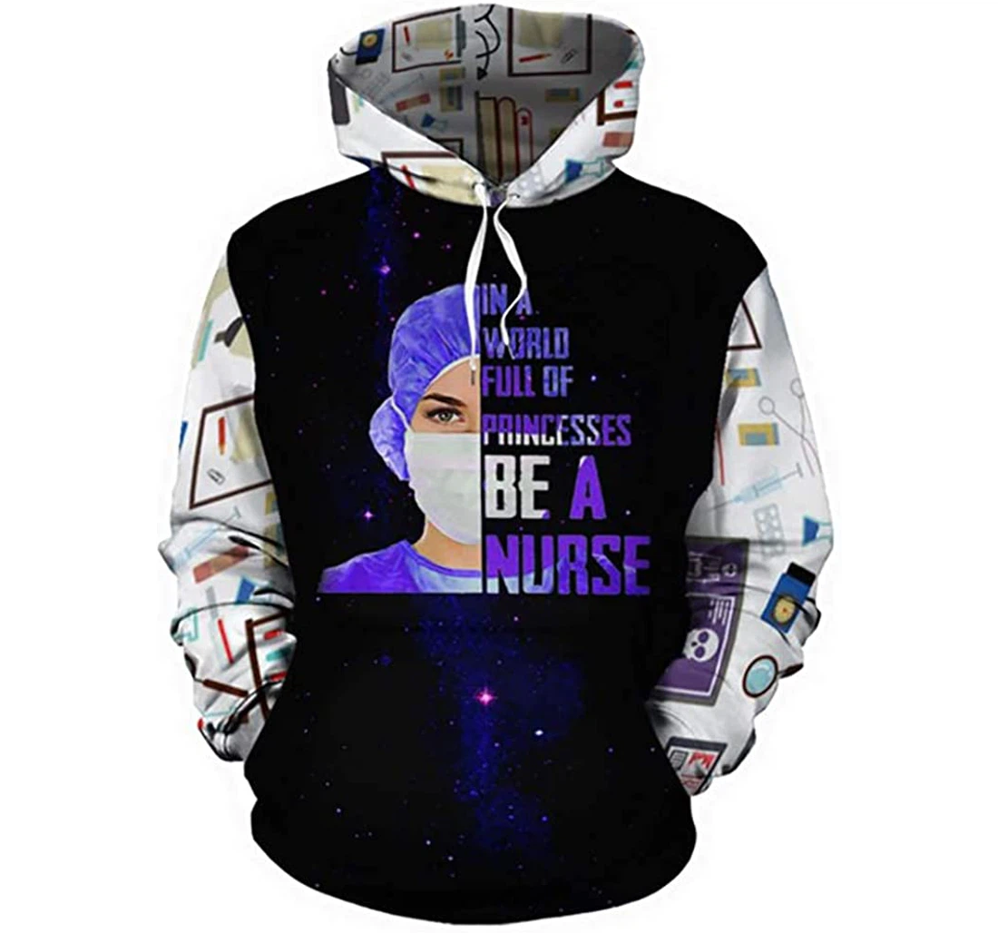 Nurse Purple - 3D Printed Pullover Hoodie