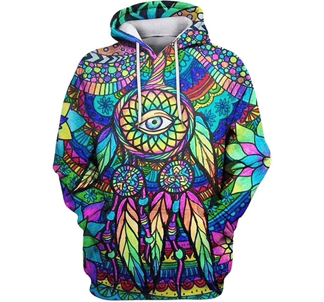 Hippie Dream Catcher - 3D Printed Pullover Hoodie