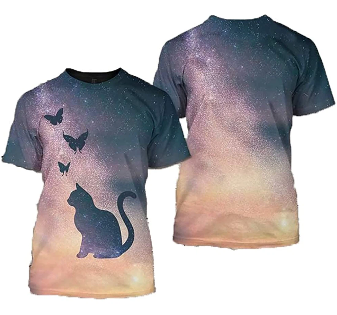 Cat Galaxy - 3D Printed T-shirt