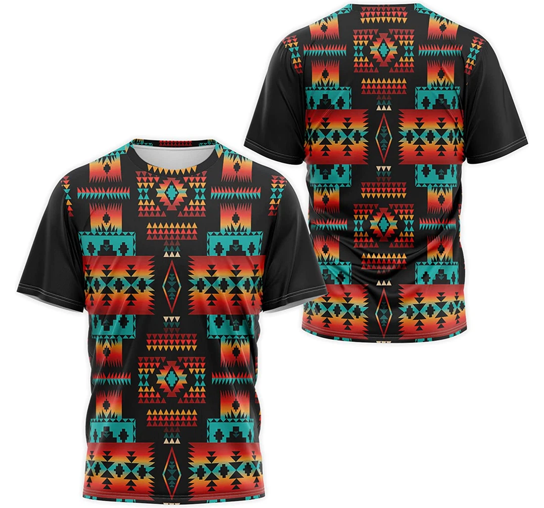 T-Shirt, Hoodie - Native American Geometric Aztec Indians Tribal Seamless Pattern 1 3D Printed