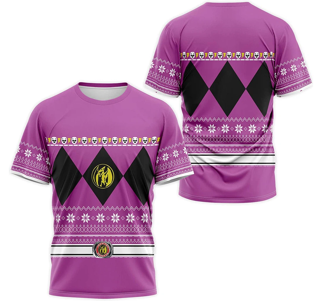 T-Shirt, Hoodie - Pink Ranger Cosplay Costume 3D Printed