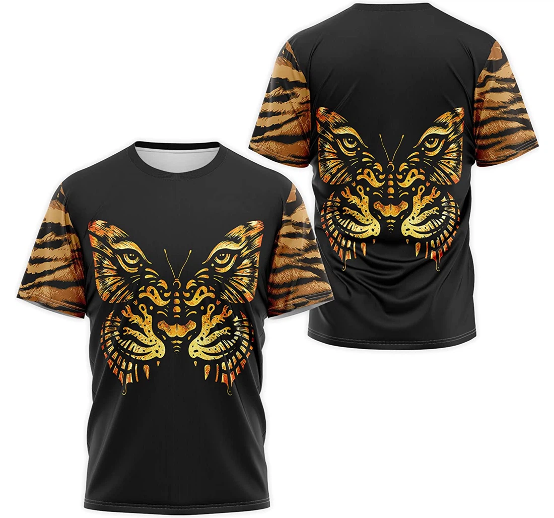 T-Shirt, Hoodie - Bengal Tiger Butterfly Face 3D Printed