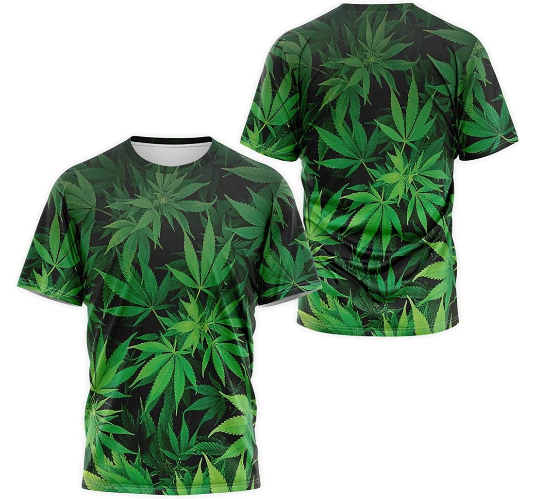 T-Shirt, Hoodie - Weed Cannabis Tropical Pattern 3D Printed