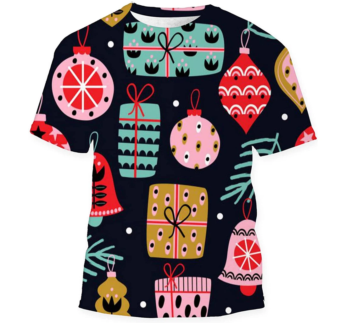 Decorations On Background - 3D Printed T-shirt, Long Sleeves Shirt