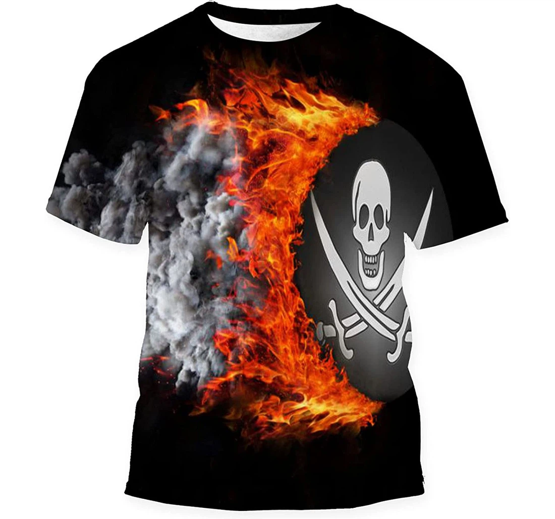 Concept Speed Flag Trail Fire Smoke - 3D Printed T-shirt, Long Sleeves Shirt