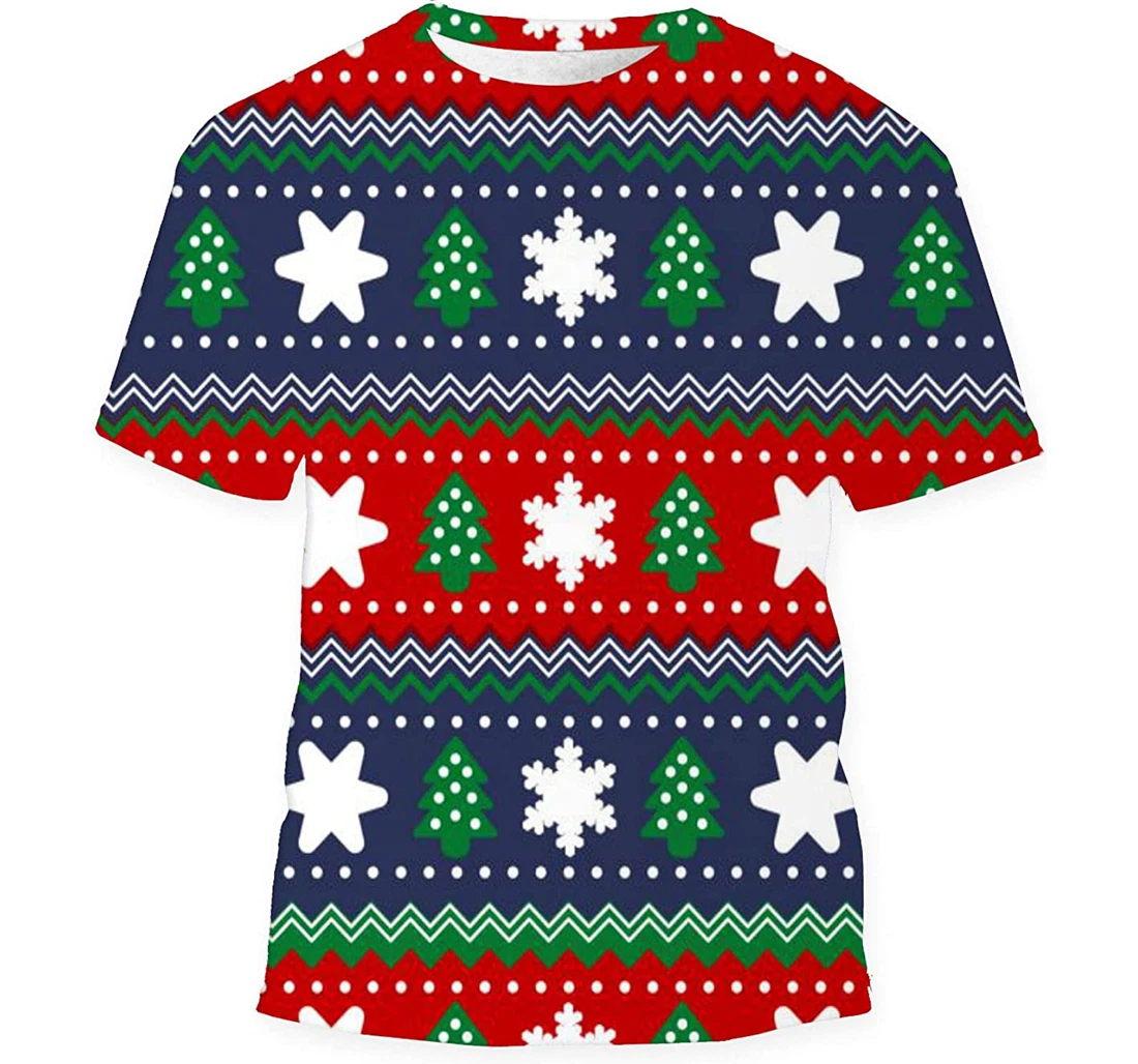 Scandinavian Sweater Christmas - 3D Printed T-shirt, Long Sleeves Shirt