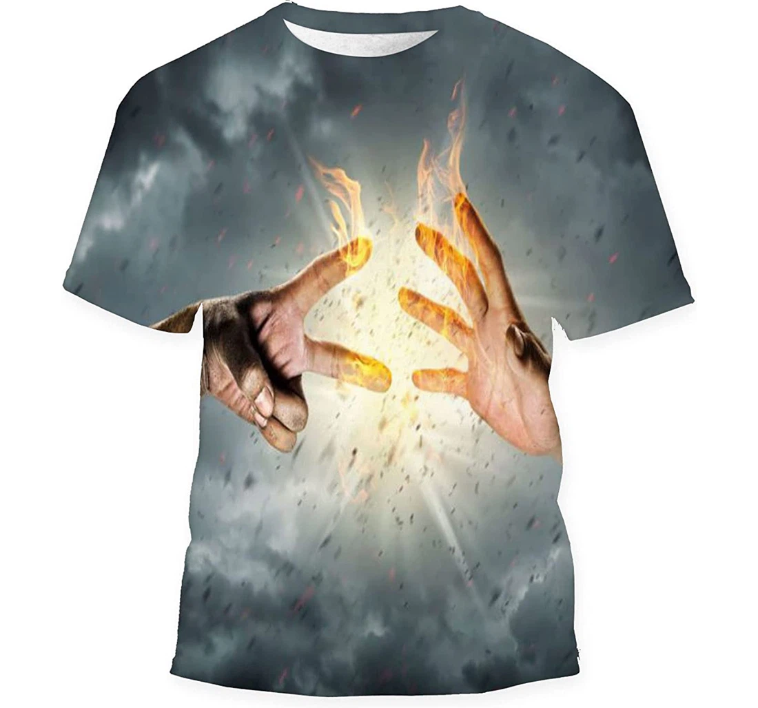 Rock Paper Scissor - 3D Printed T-shirt, Long Sleeves Shirt