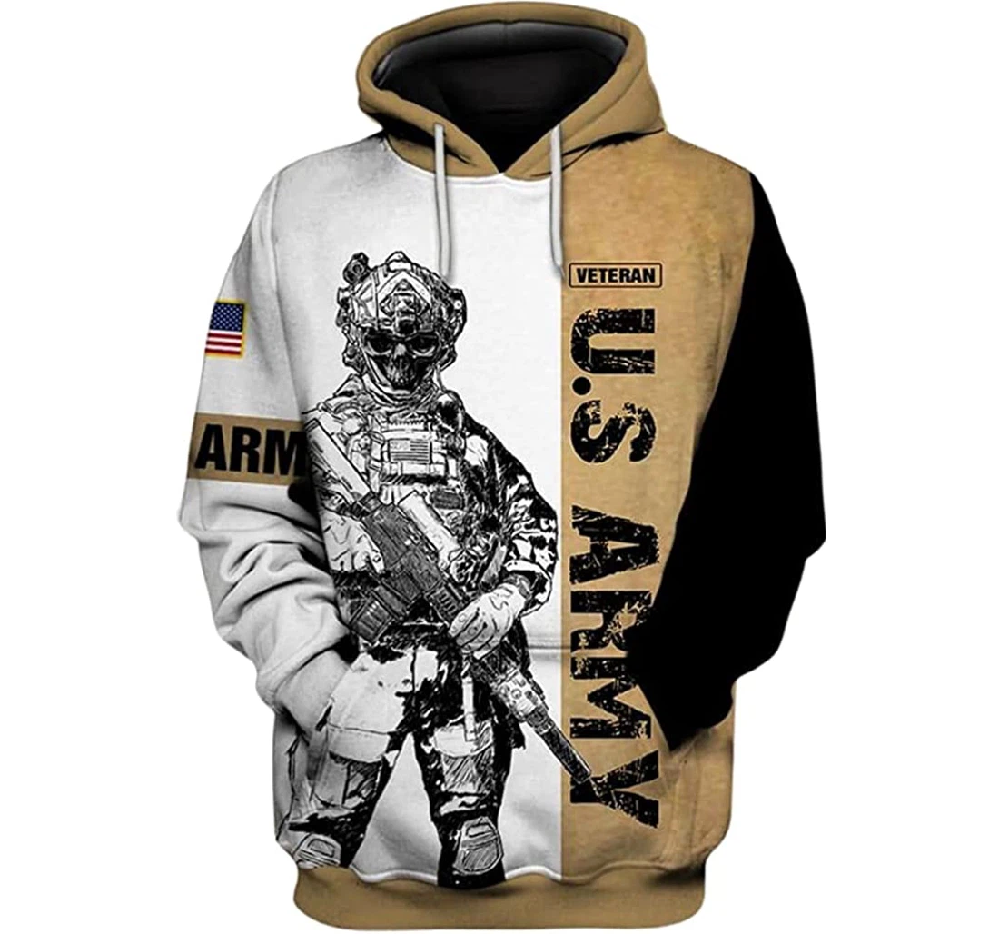 Us Army Veteran Freedom Isnt Free Skull Included - 3D Printed Pullover Hoodie