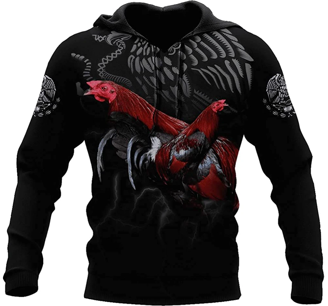 Rooster Red Included - 3D Printed Pullover Hoodie