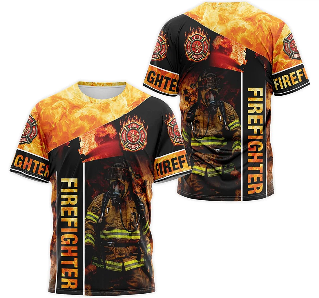 T-Shirt, Hoodie - Firefighter Fireman Fire 3D Printed