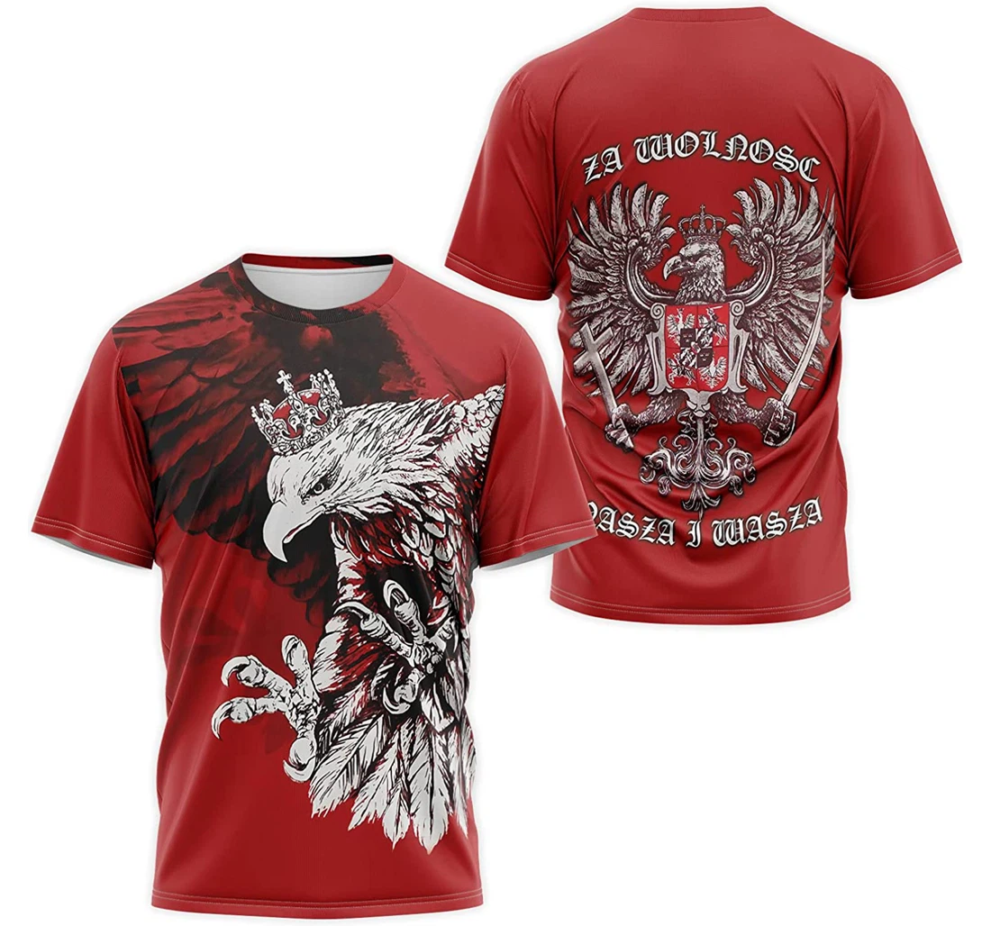 T-Shirt, Hoodie - Polish Coat Of Arms Eagle Poland 3D Printed