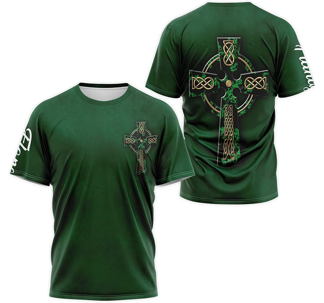 T-Shirt, Hoodie - Saint Patrick's Day Celtic Cross 3D Printed