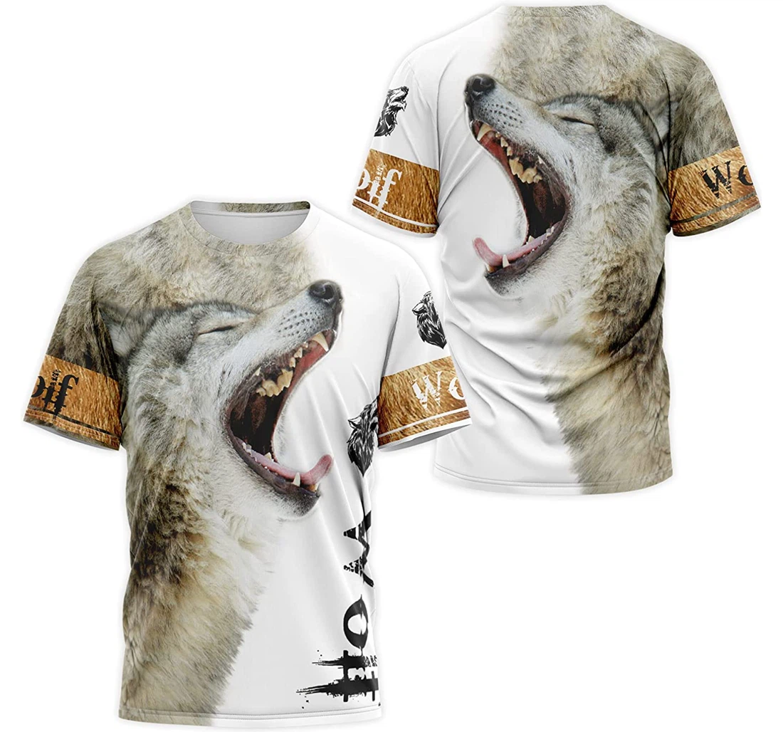 T-Shirt, Hoodie - Snow Howling Wolf Hair 3D Printed