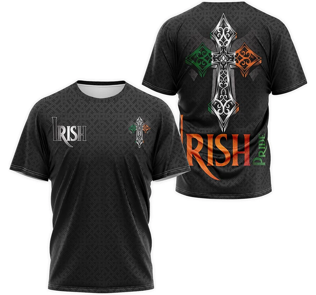 T-Shirt, Hoodie - Irish Pride Cross St Patrick's Day 3D Printed