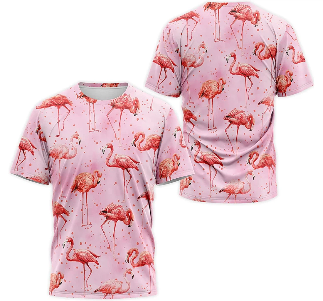 T-Shirt, Hoodie - Flamingo Repeat 3D Printed