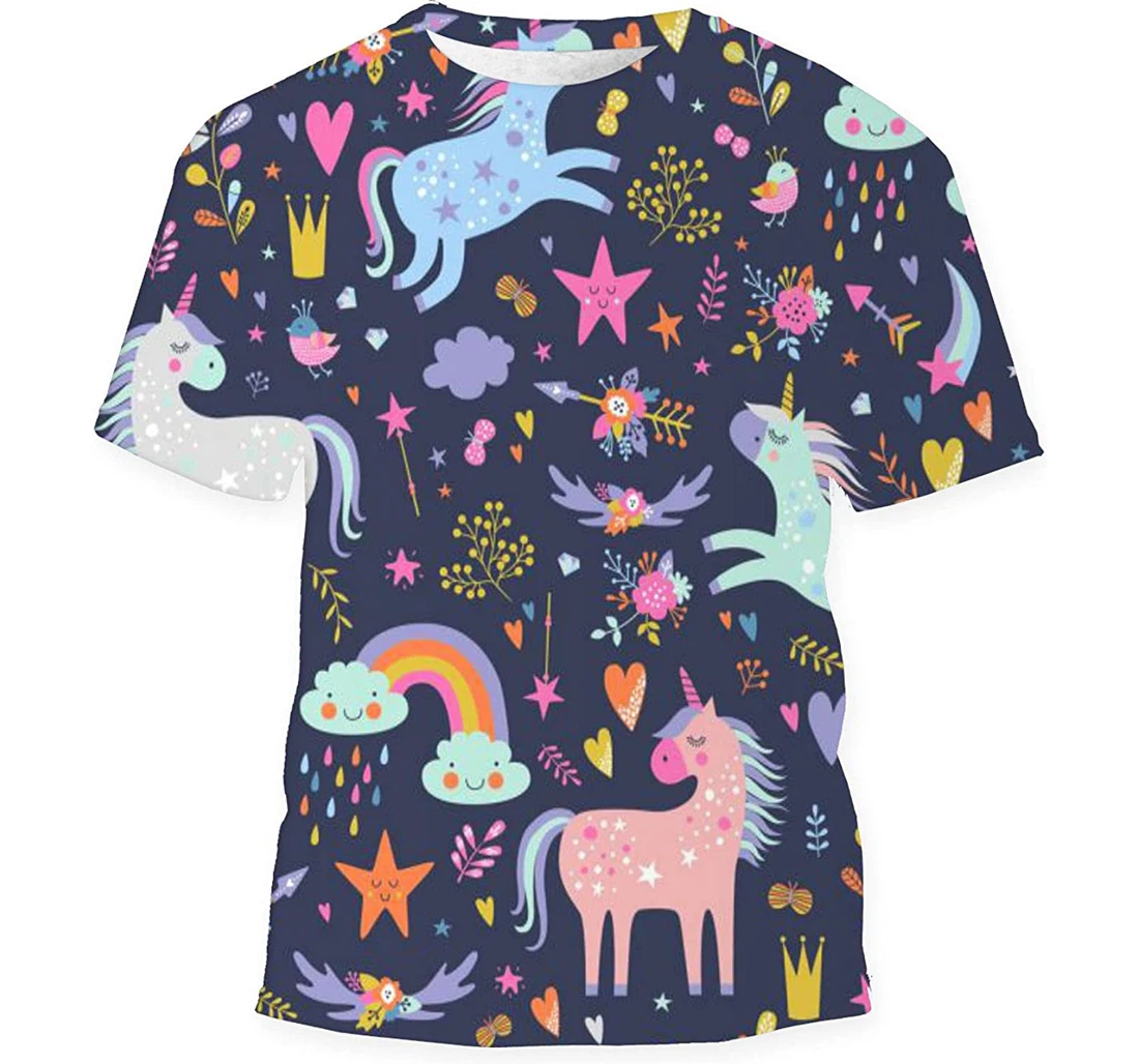 Unicorns - 3D Printed T-shirt, Long Sleeves Shirt