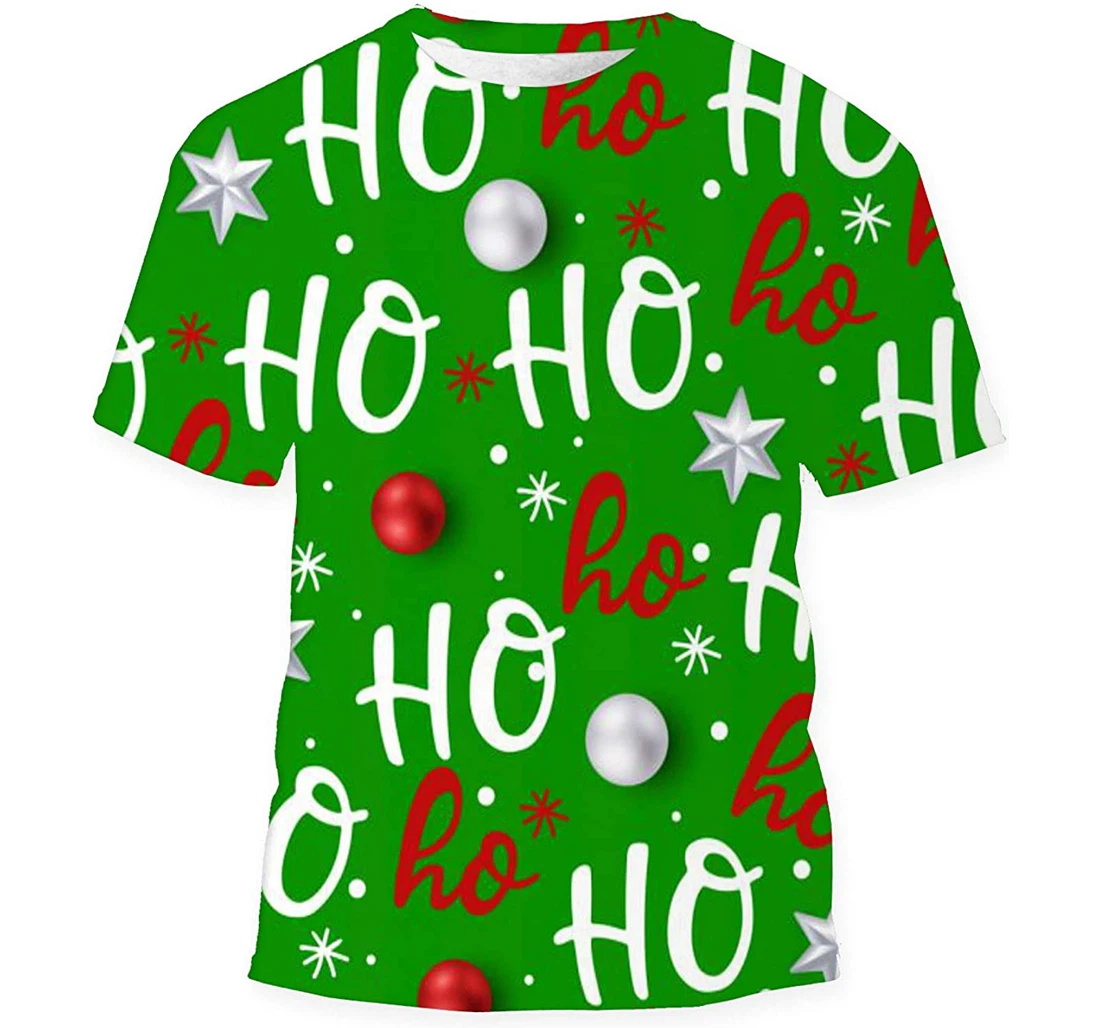 Hohoho Santa Claus Laugh - 3D Printed T-shirt, Long Sleeves Shirt