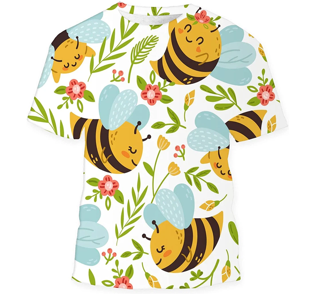 Honey Bee Cute - 3D Printed T-shirt, Long Sleeves Shirt