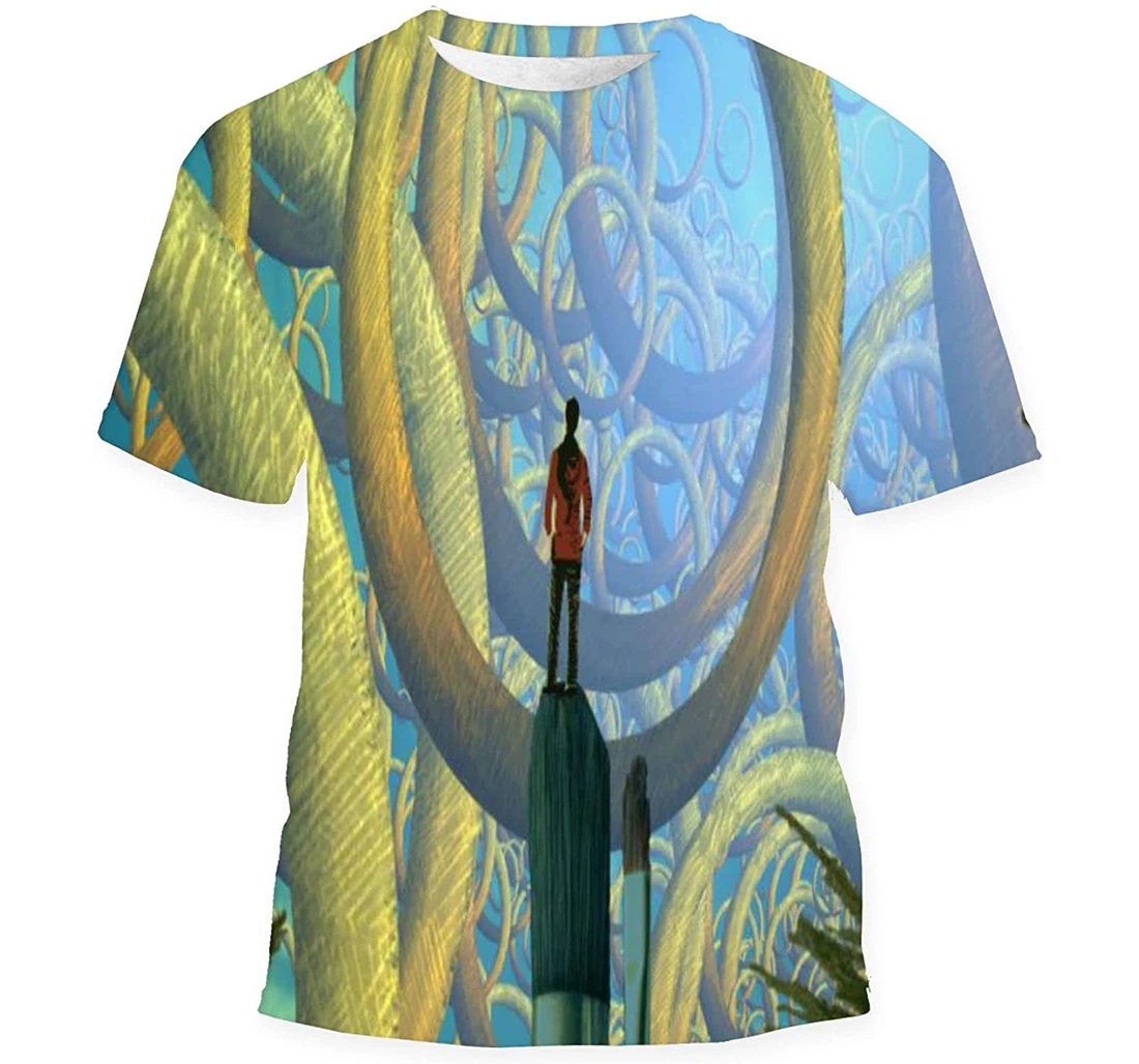 Composition Abstract Dreamlike Motivational - 3D Printed T-shirt, Long Sleeves Shirt