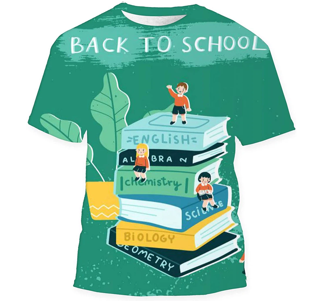 Back School Concept Big - 3D Printed T-shirt, Long Sleeves Shirt