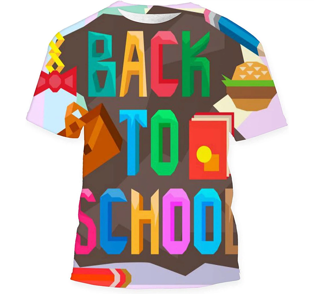 Big Bright Label Back School - 3D Printed T-shirt, Long Sleeves Shirt