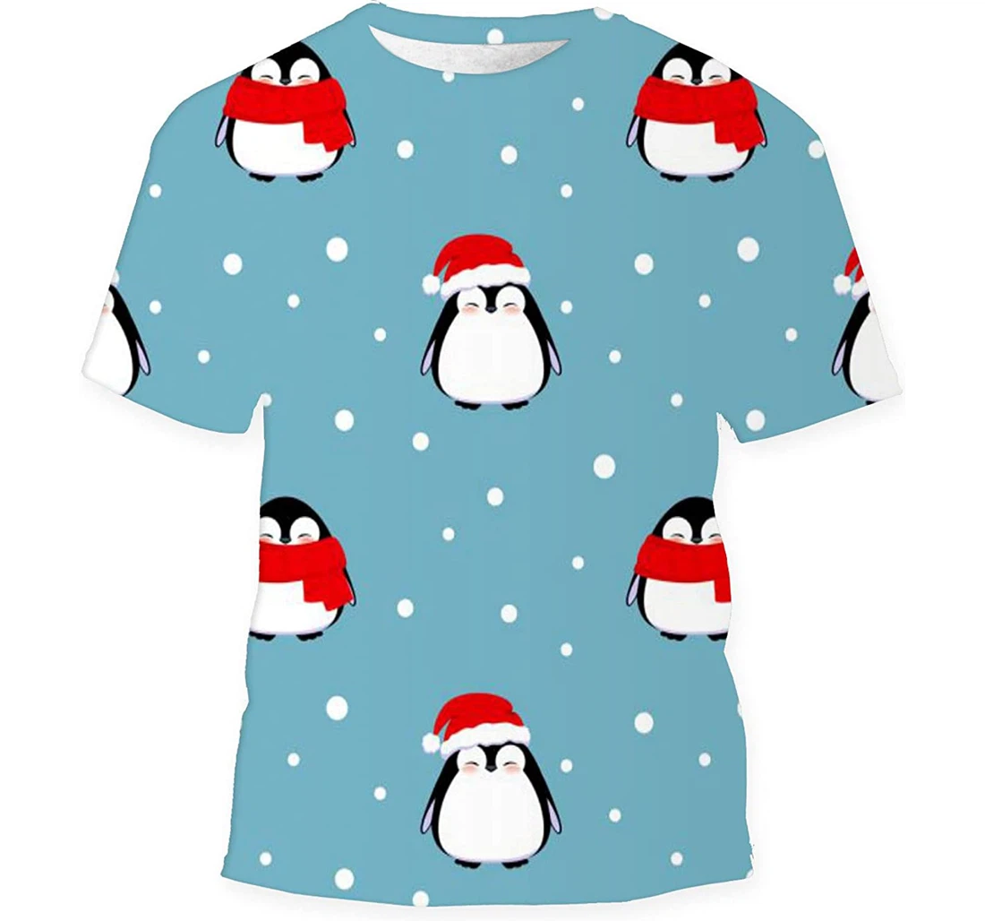 Penguin Cute Penguins Isolated - 3D Printed T-shirt, Long Sleeves Shirt