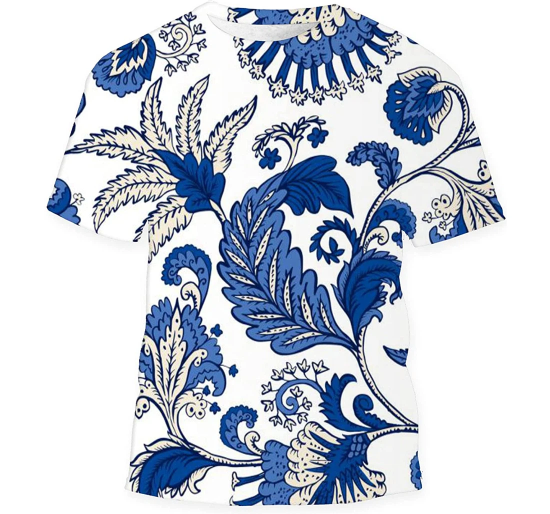 Fantasy Flowers Natural Wallpaper - 3D Printed T-shirt, Long Sleeves Shirt