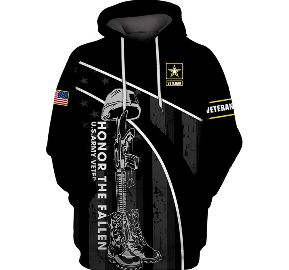 U.s Army Veteran Honor The Fallen All Included - 3D Printed Pullover Hoodie