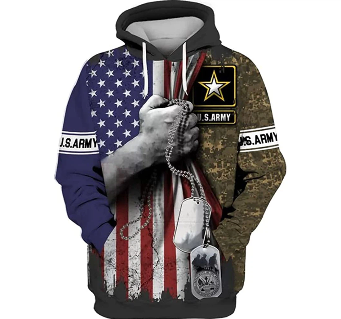 U.s Army Camo Included - 3D Printed Pullover Hoodie