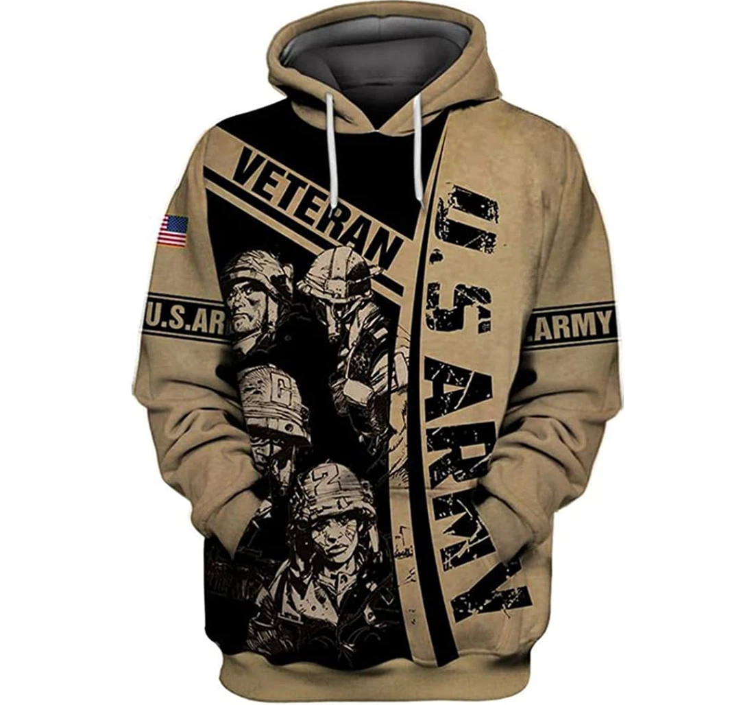 Us Army Veteran Their Lives Your Freedom Included - 3D Printed Pullover Hoodie