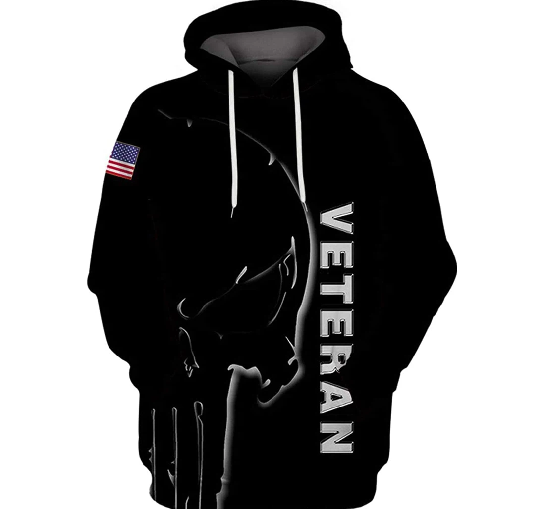 Veteran Jesus Skull Us Flag The Other Died Freedom Unisex Included - 3D Printed Pullover Hoodie