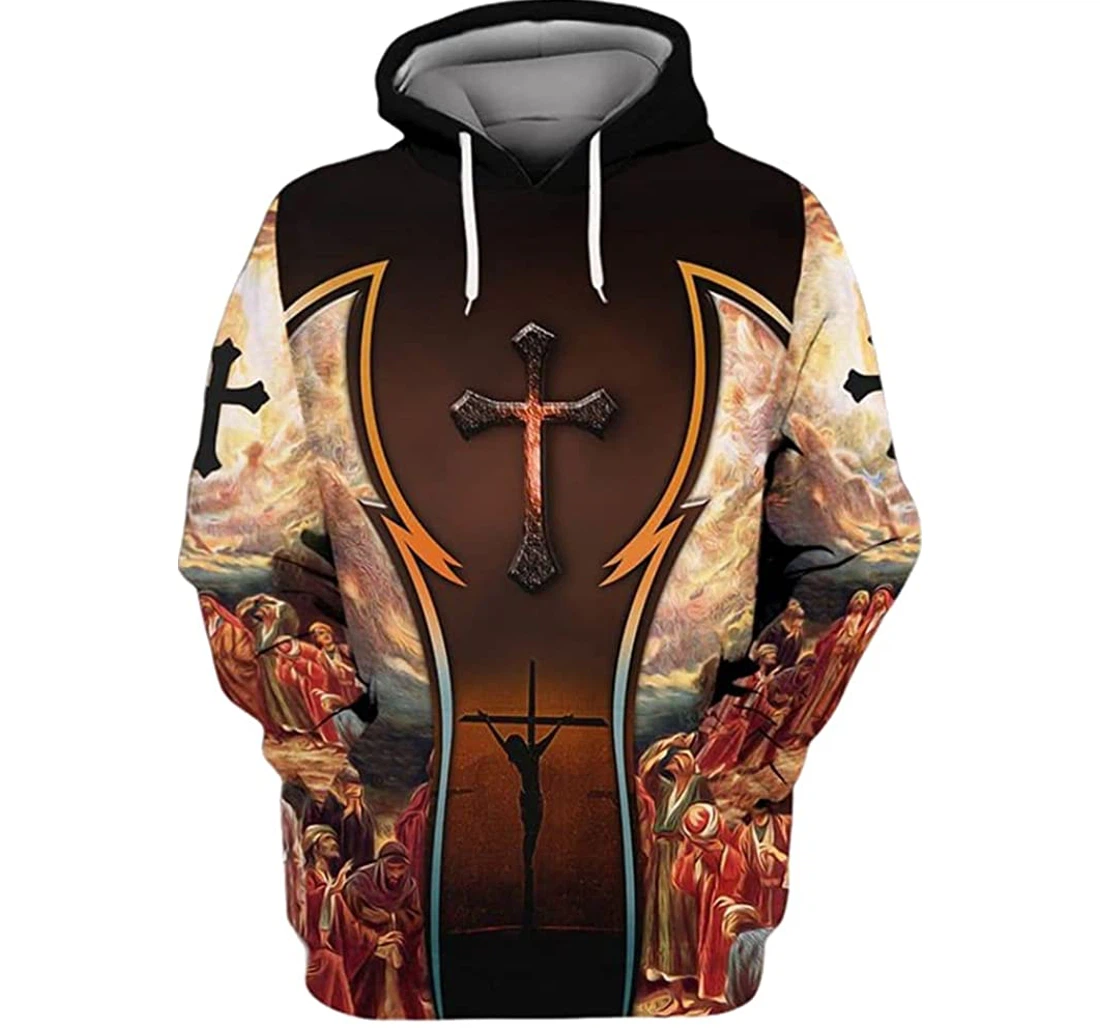 Jesus God Cross Unisex Included - 3D Printed Pullover Hoodie