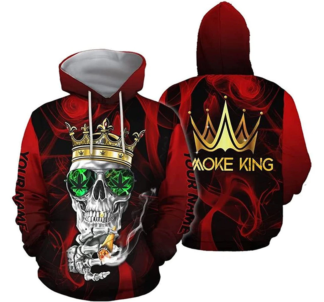 Personalized Smoke King Hunting Hoodies 3d Wolf Lion - 3D Printed Pullover Hoodie