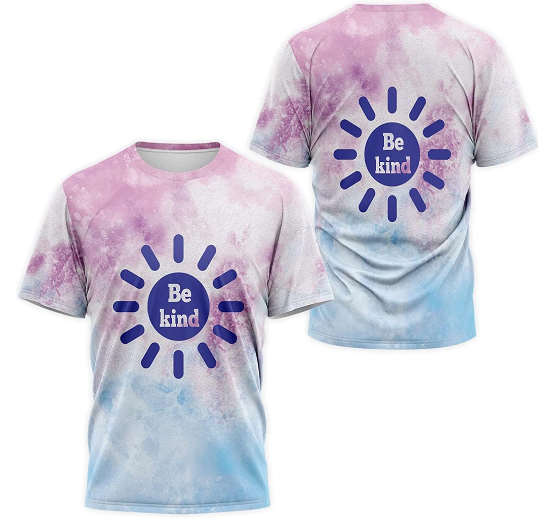 T-Shirt, Hoodie - Be Kind Sun Purple Blue Cloud 3D Printed