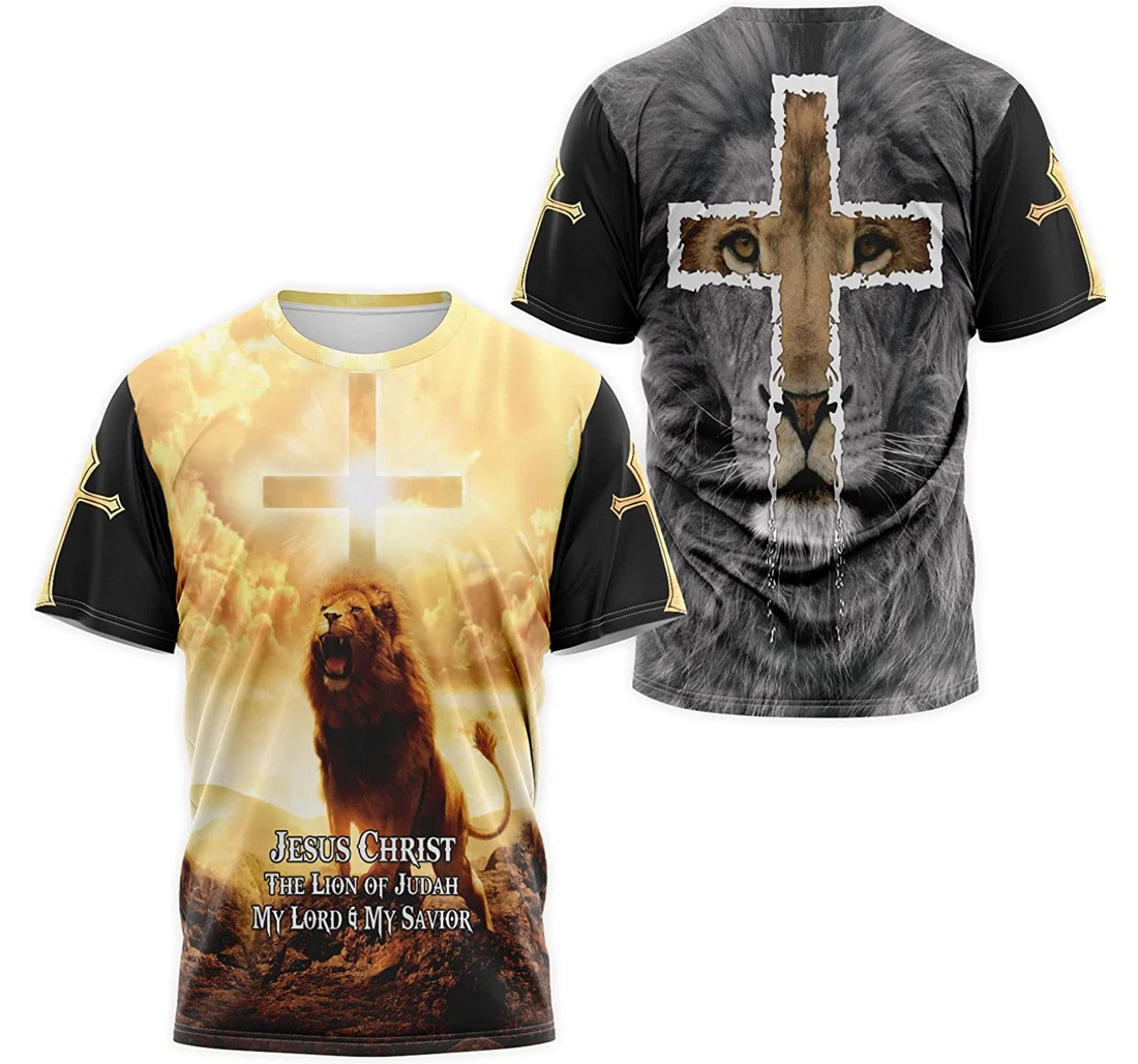 T-Shirt, Hoodie - Jesus Christ The Lion Of Judah My Lord & My Savior 3D Printed