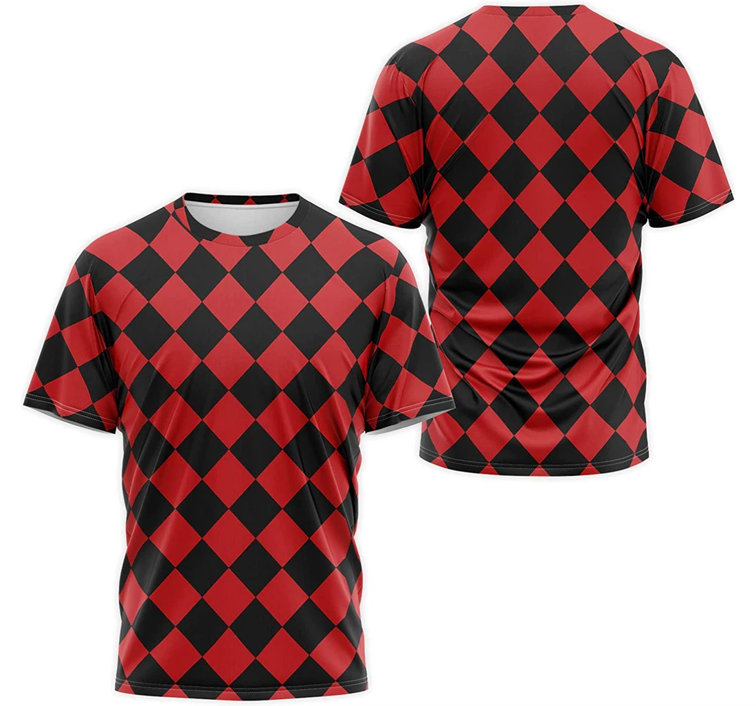 T-Shirt, Hoodie - Red Square Pattern 3D Printed